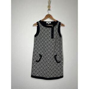 Tibi Mod Go go Mini Dress Size 2 Black White Geometric Swirl